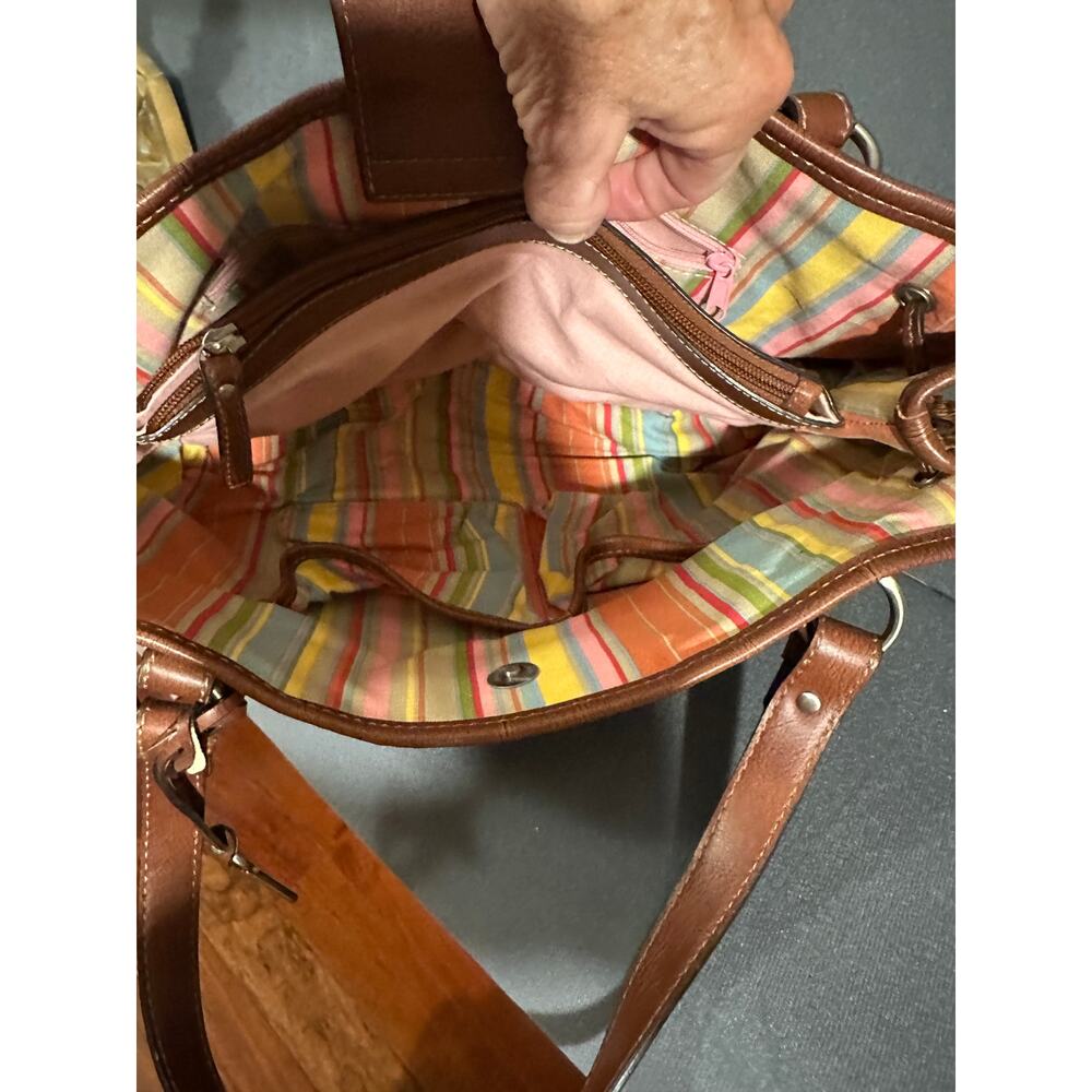 Fossil Basket Weave Shoulder Bag - image 8